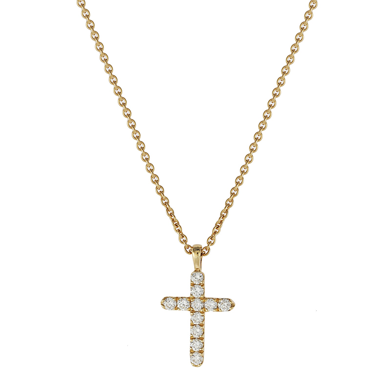 18ct Gold Welsh Cross Pendant (E002a) | Rhiannon Jewellery